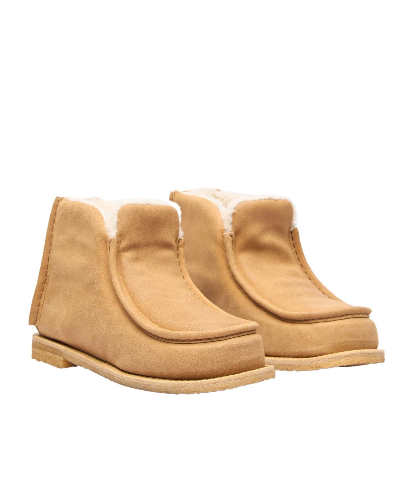 JW ANDERSON Suede Ankle Boots In Nude Product Image