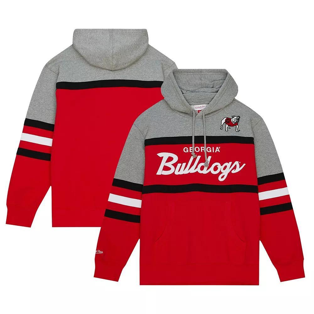 Men's Mitchell & Ness  Red Georgia Bulldogs Head Coach Pullover Hoodie, Size: Medium Product Image