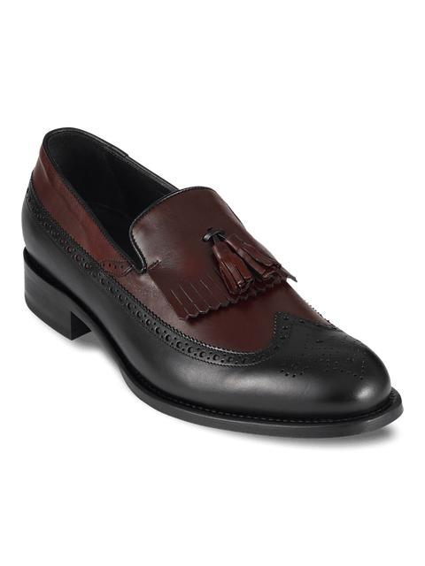 Maxwell Tassel Loafer - Black/burgundy Product Image