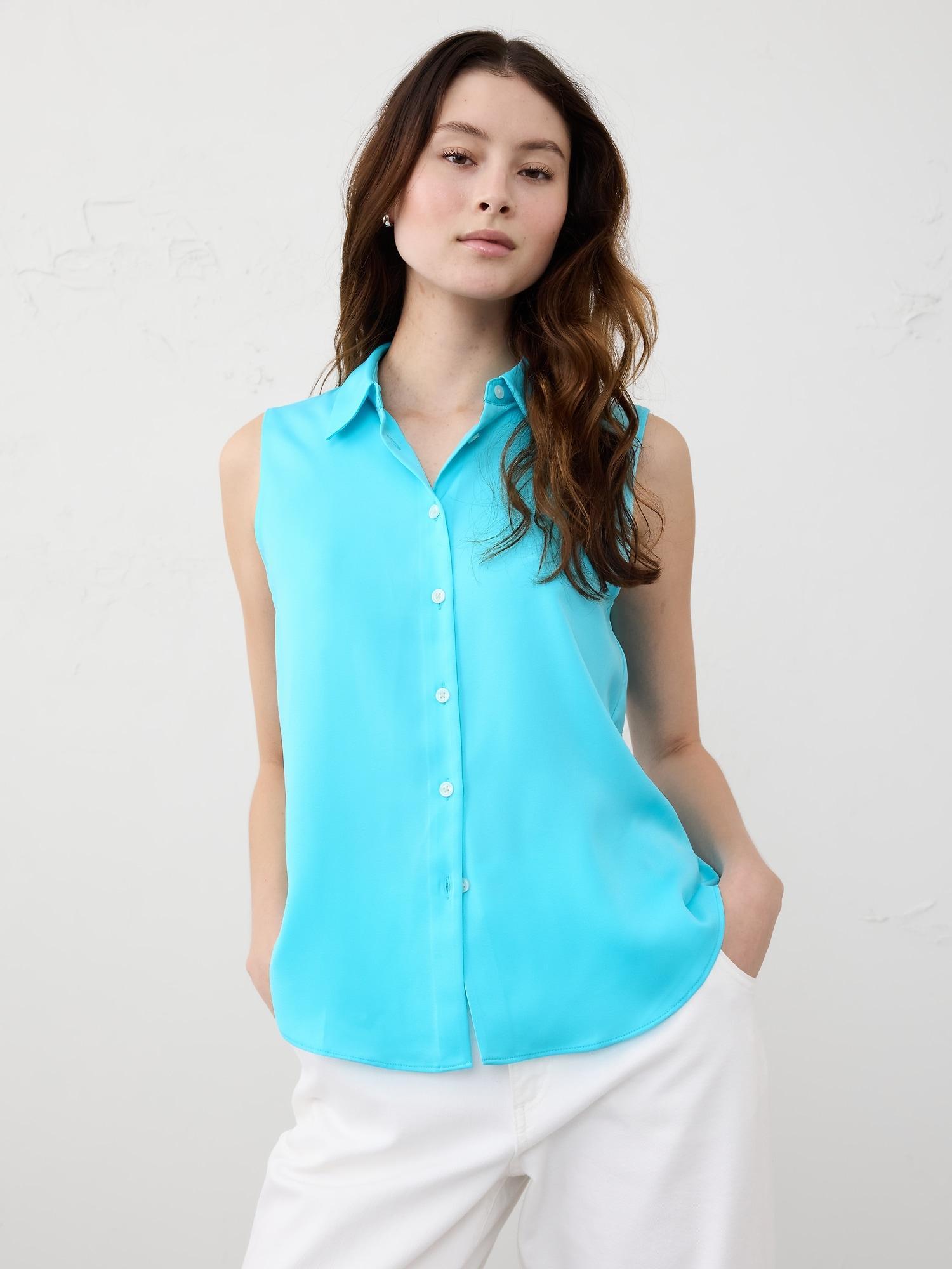 Silky Collared Top Product Image