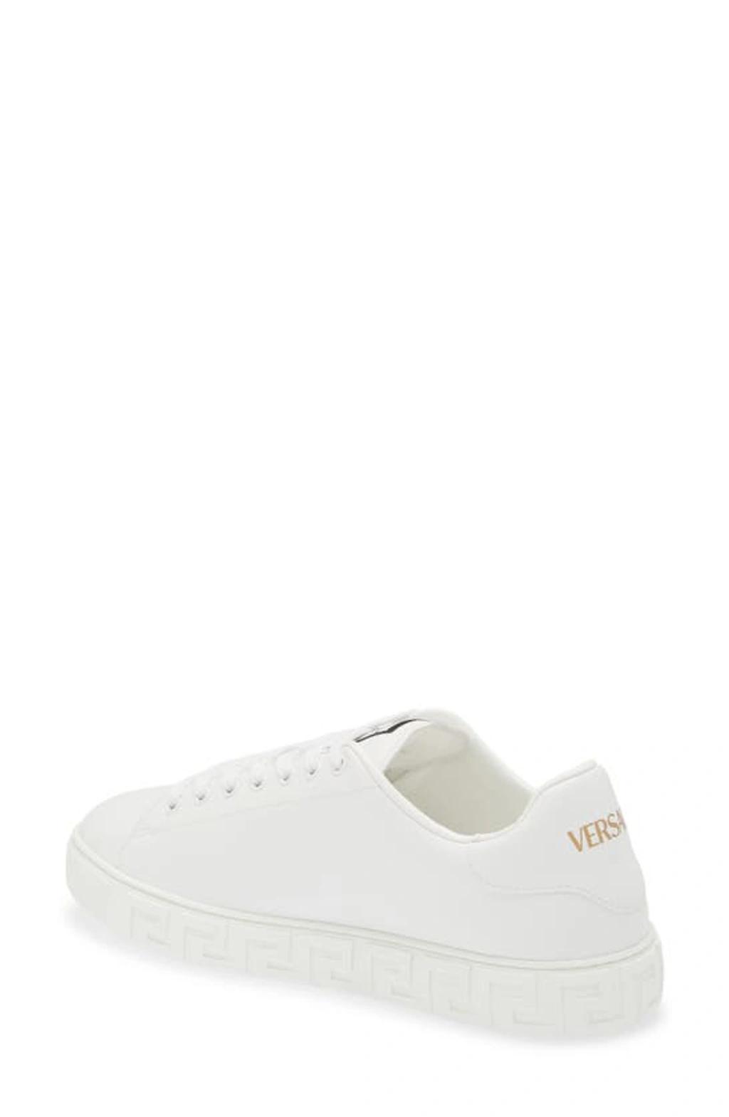 VERSACE Greca Sneaker In White Product Image