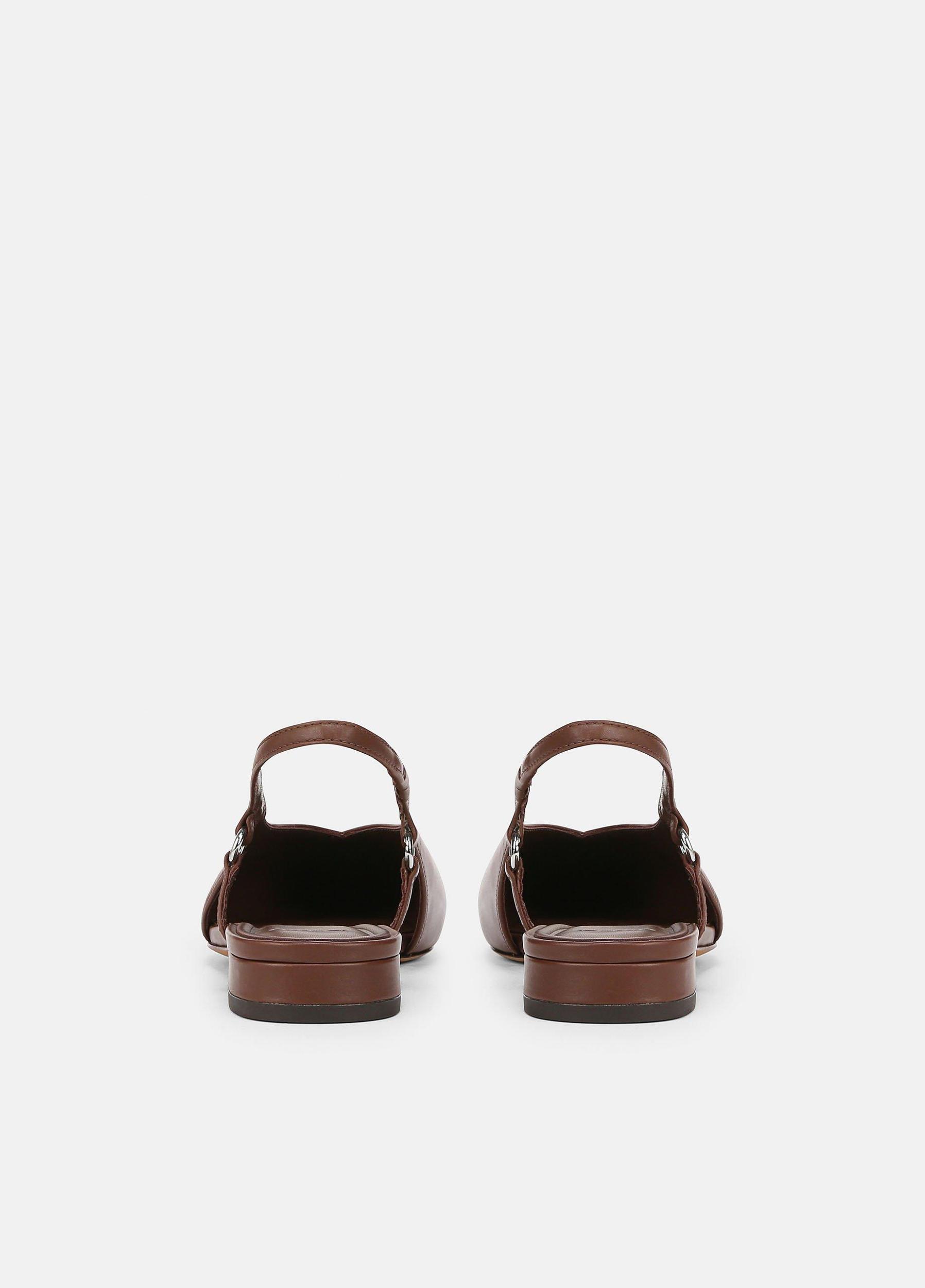Ines Leather Slingback Flat Product Image