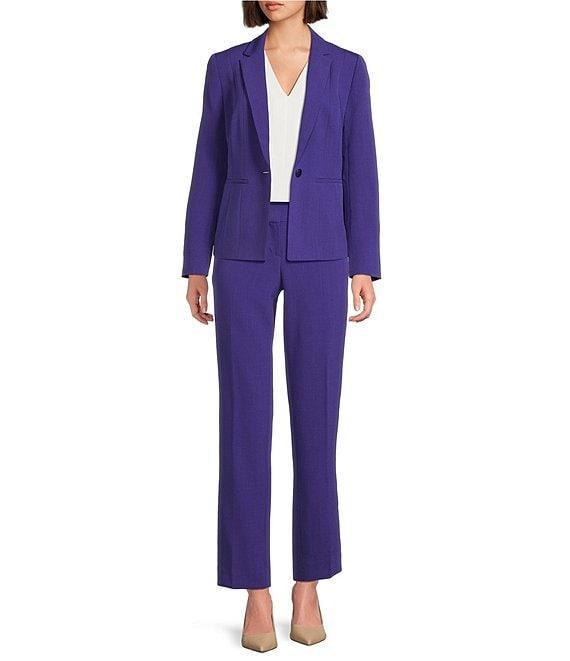Kasper Crepe Panel Seamed One-Button Jacket Product Image