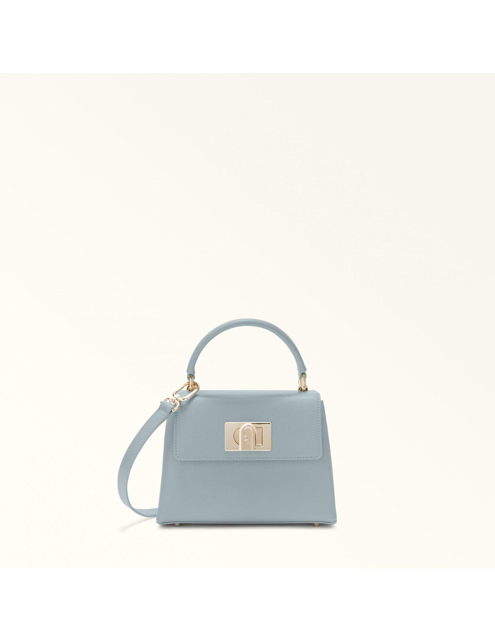 FURLA 1927 Mini Top Handle In Leather Color Cloud In Nuvola Product Image