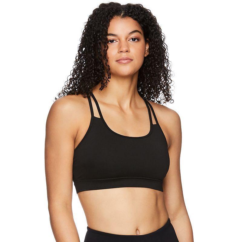 Gaiam Shine Wire-Free Medium-Impact Yoga Sports Bra, Womens Wood Purple Product Image