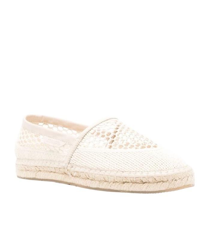 ISABEL MARANT Halky Round-toe Crochet Espadrilles In White Product Image