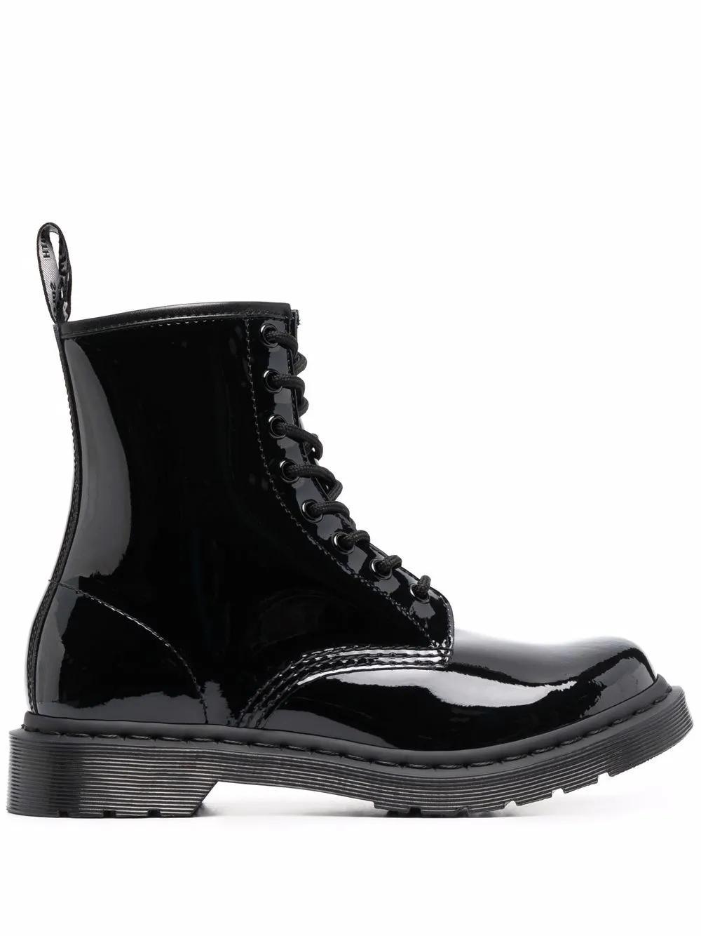 DR. MARTENS' High-shine Ankle Boots In Black Product Image