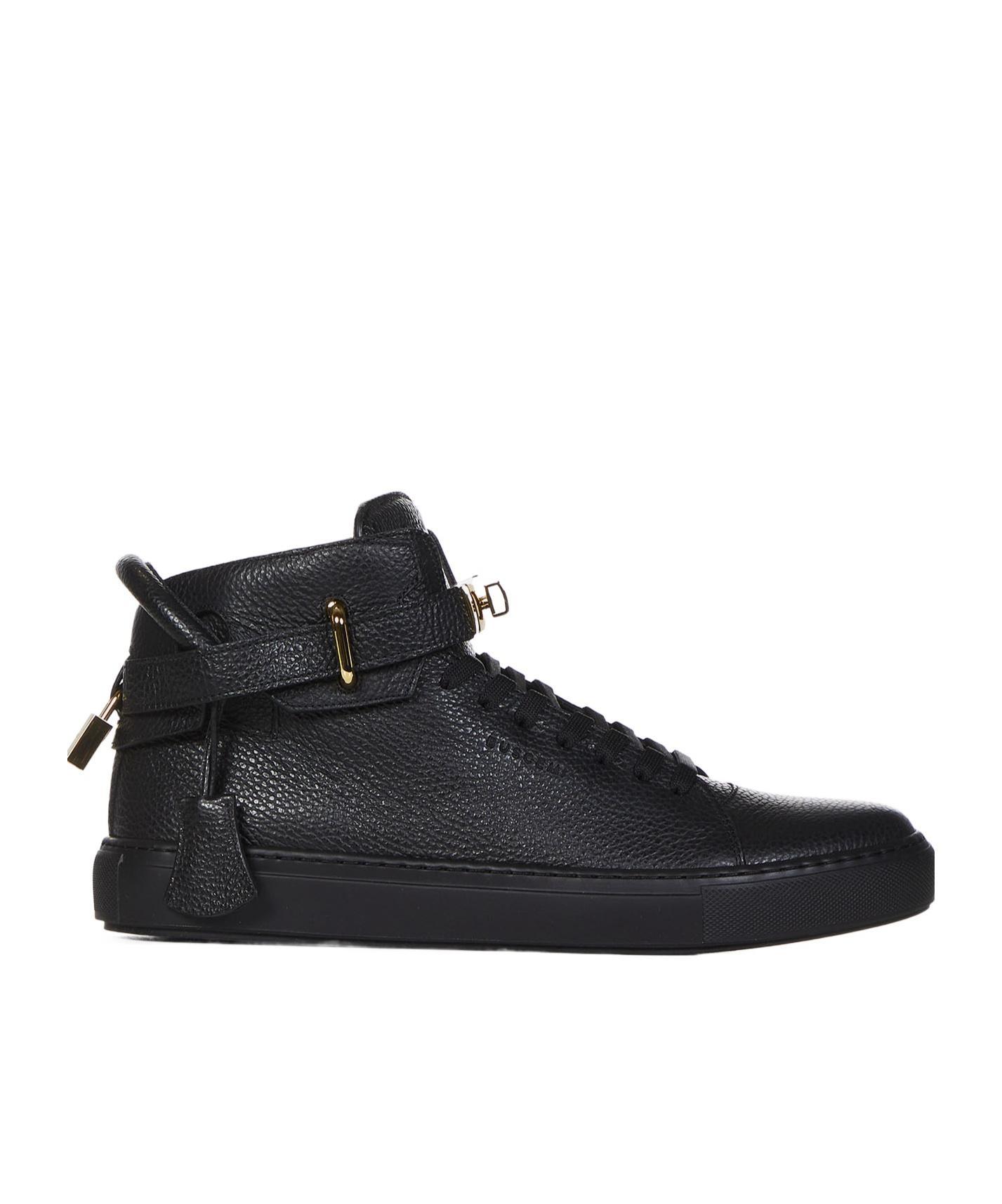 BUSCEMI Lace-up High-top Sneakers In Black Product Image