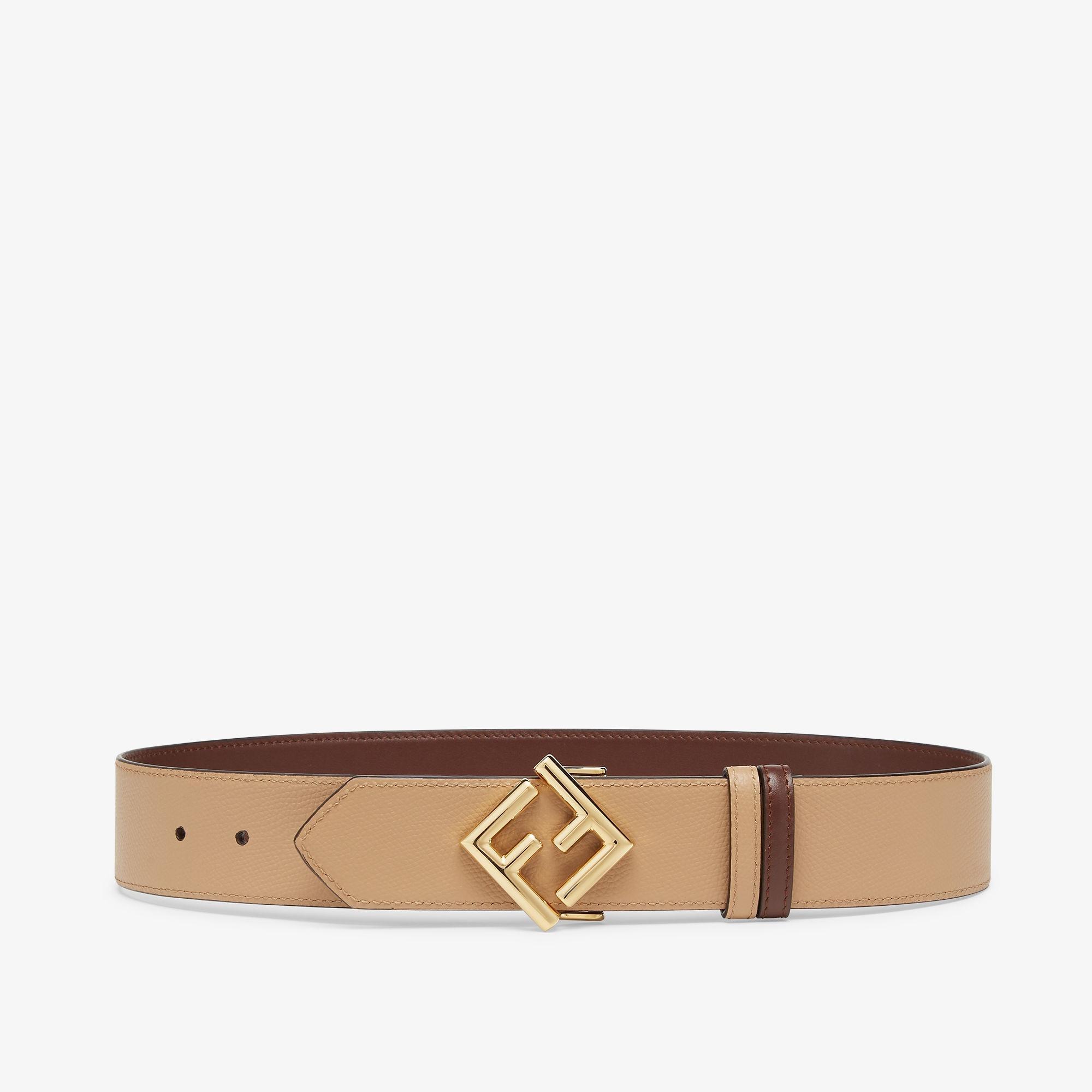 FF Diamonds BeltTan leather reversible belt Product Image