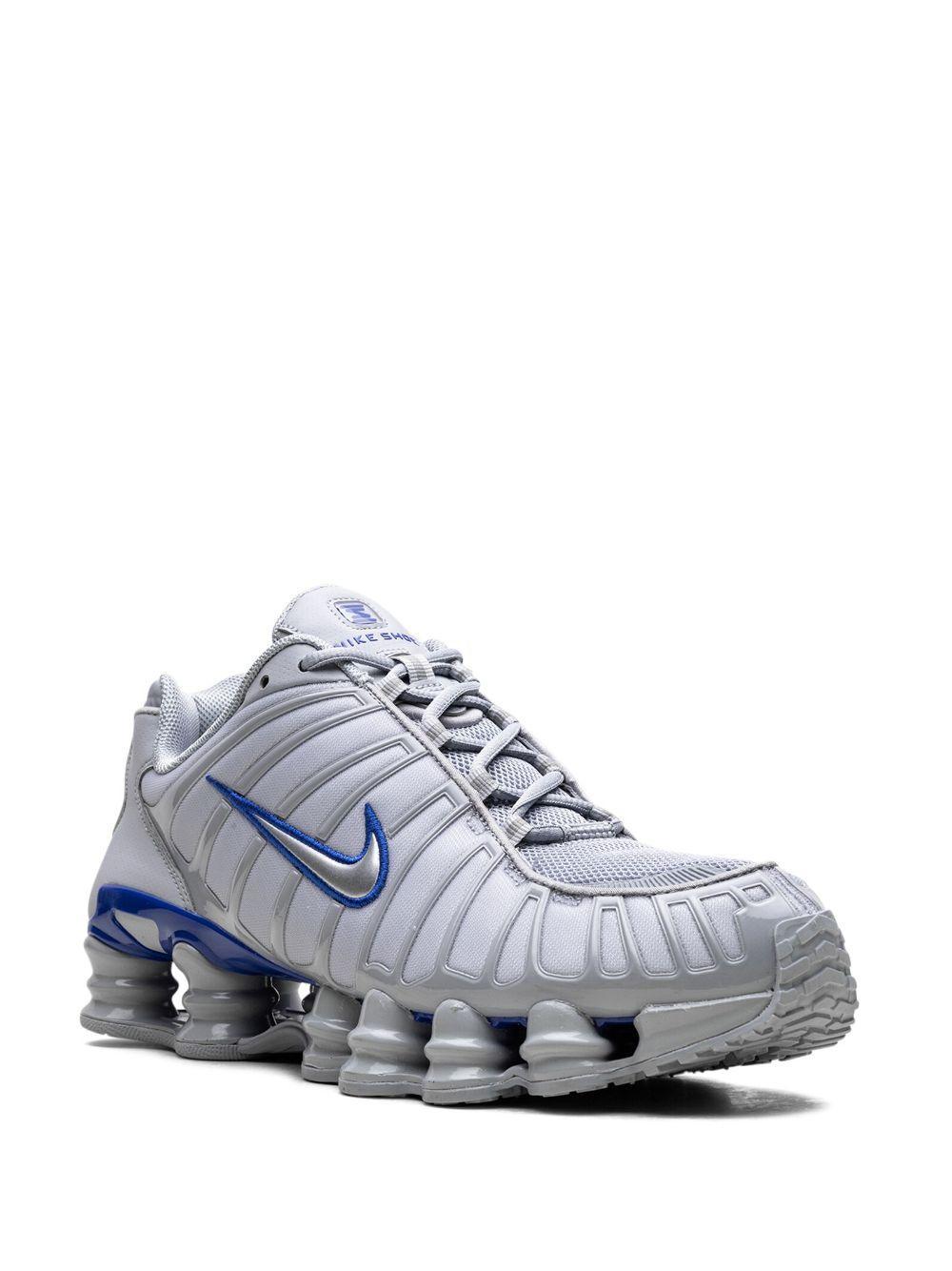 NIKE Shox Tl "wolf Grey" Sneakers In Wolf Grey/metallic Silver/blue Product Image