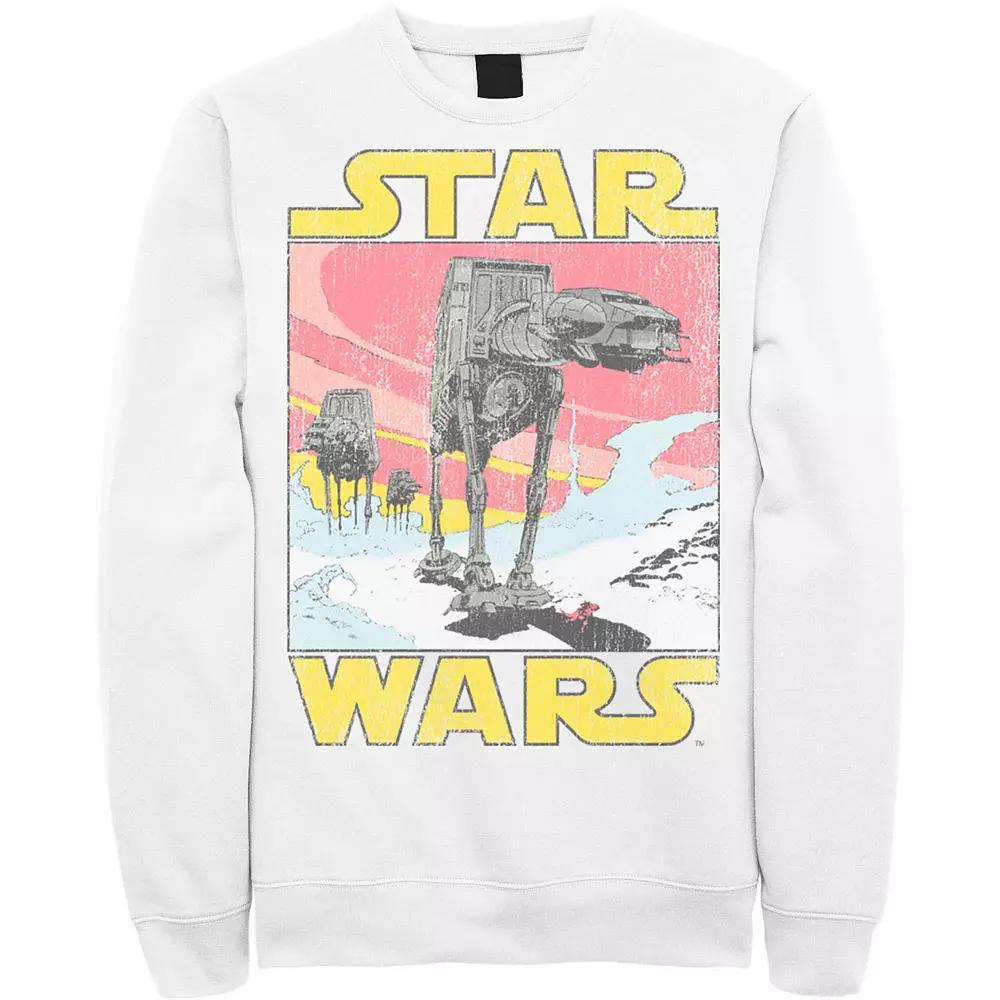 Men's Star Wars At-AT Retro Poster Sweatshirt, Size: Small, Royal Product Image