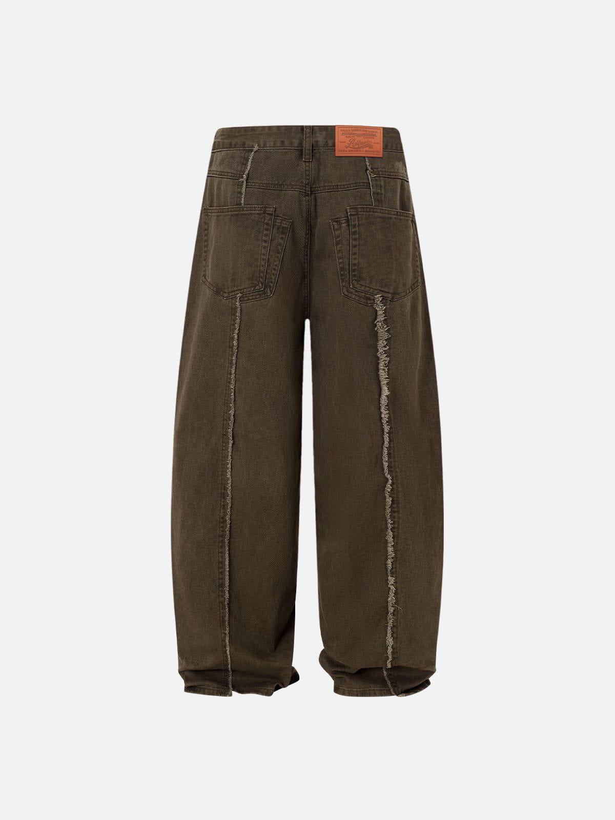 Aelfric Eden Fringe Patchwork Baggy Jeans Product Image