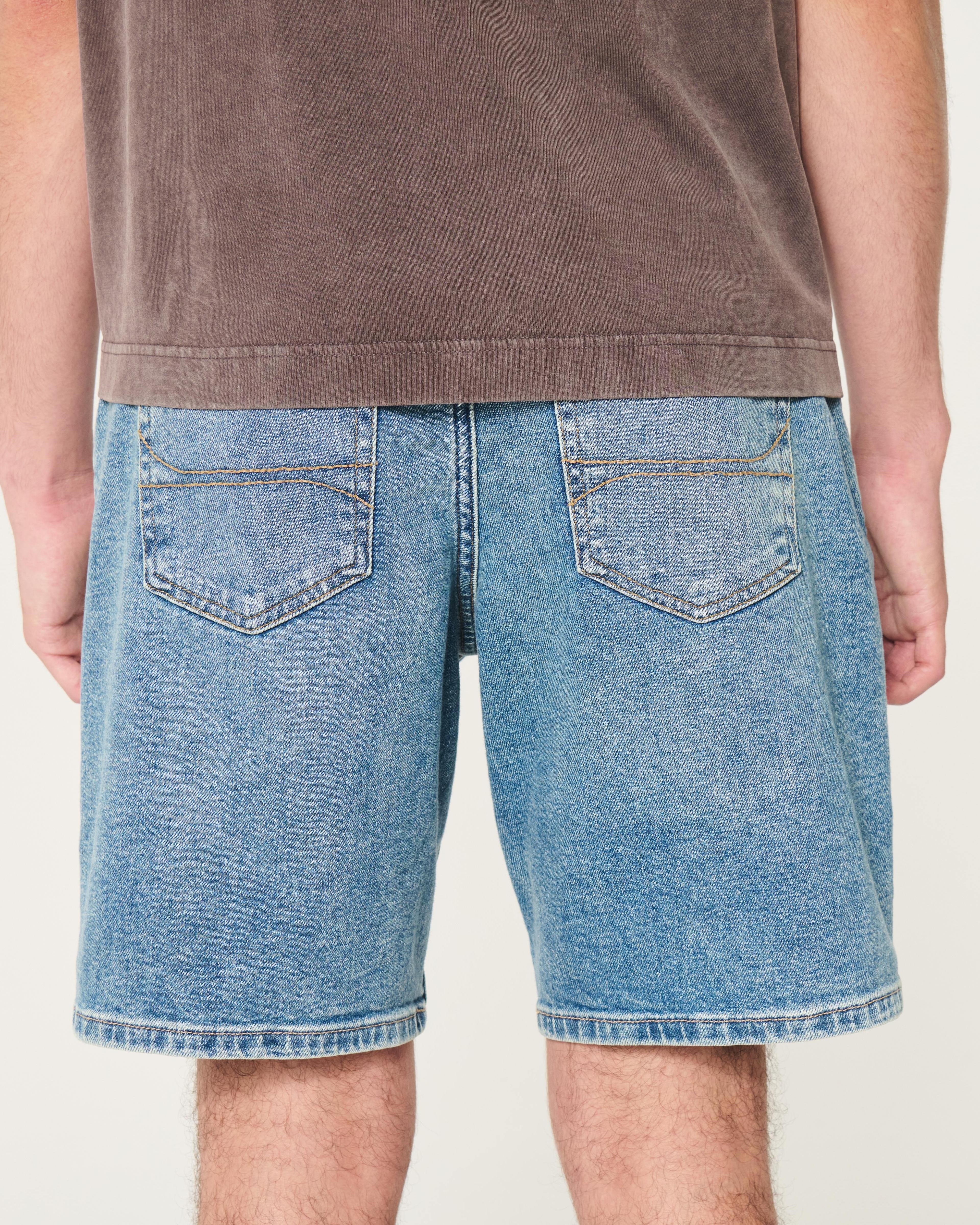 Light Wash Loose Denim Shorts 9" Product Image