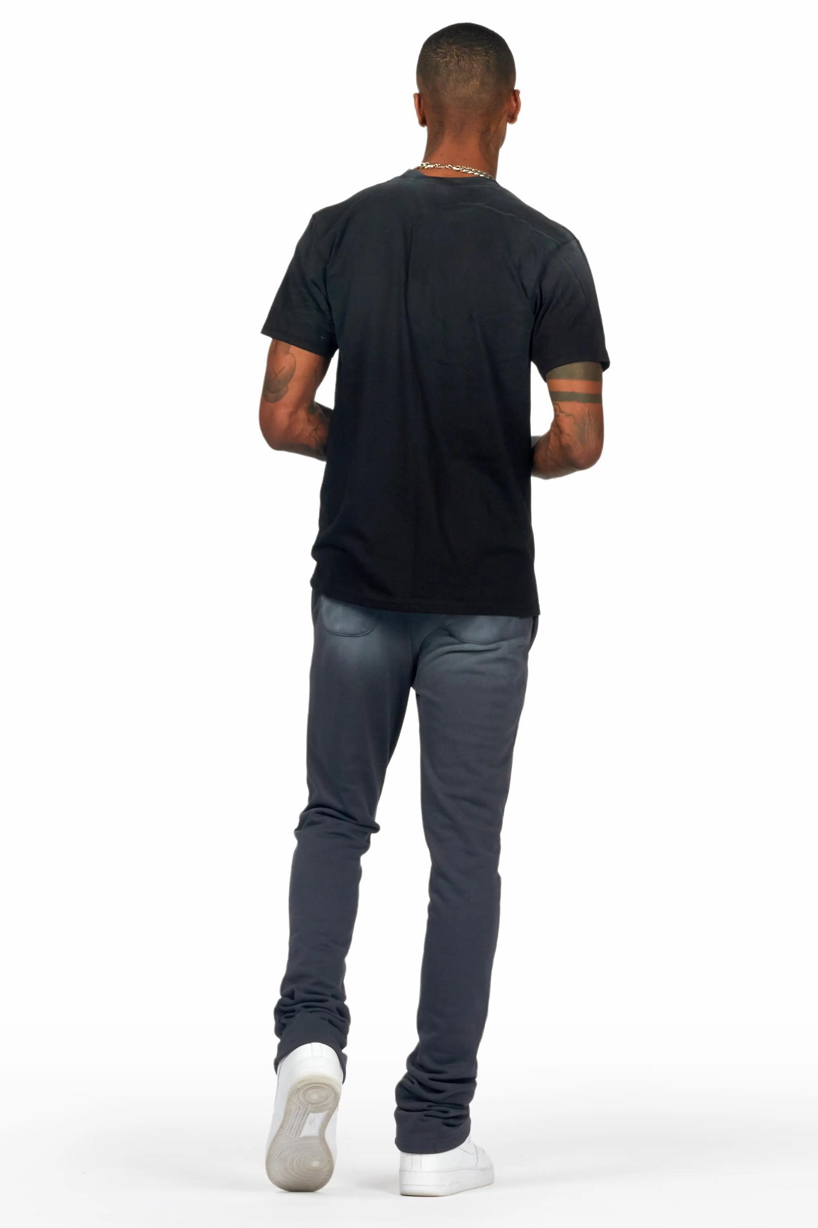 Tabor Black T-Shirt/Stacked Flare Track Set Male Product Image