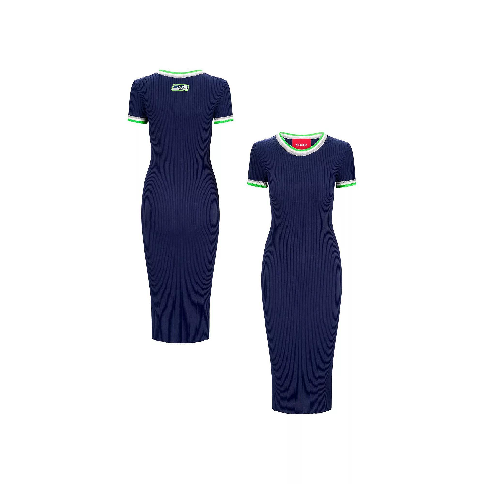 Women's STAUD College Navy/Green Seattle Seahawks Colleen Dress,  Product Image
