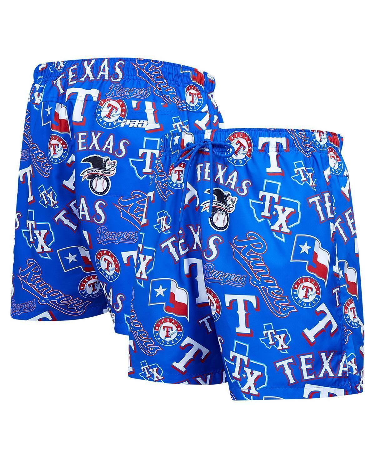 Pro Standard Mens Royal Texas Rangers Toss Logo Woven Shorts Product Image