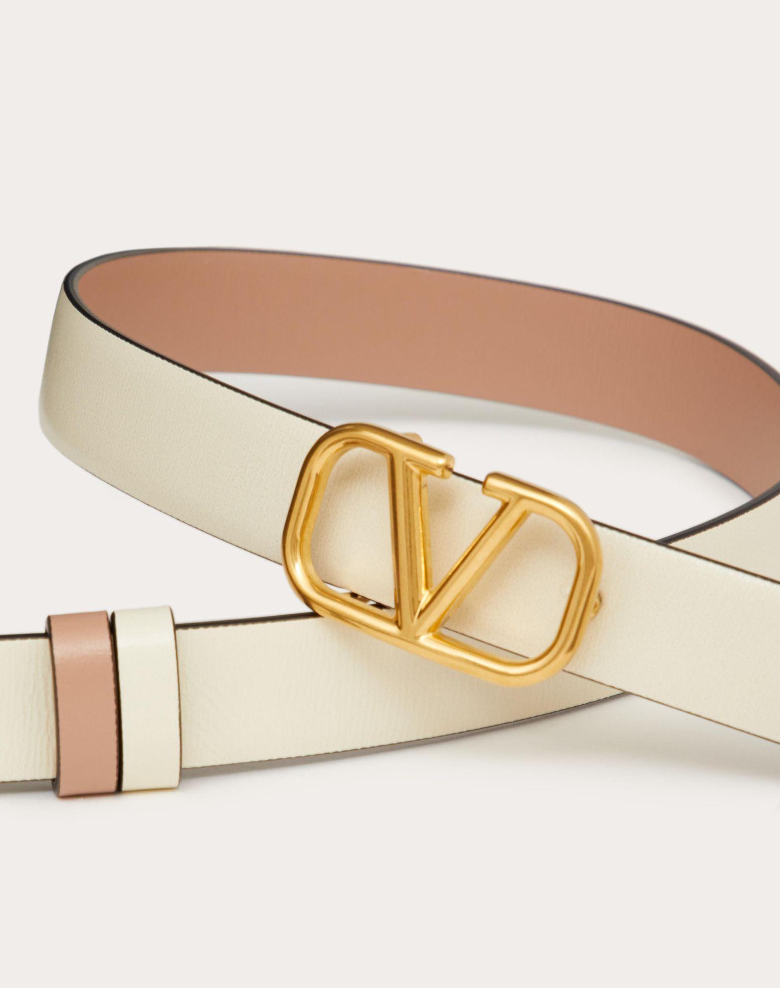 Reversible Vlogo Signature Belt In Glossy Calfskin 20 Mm Product Image