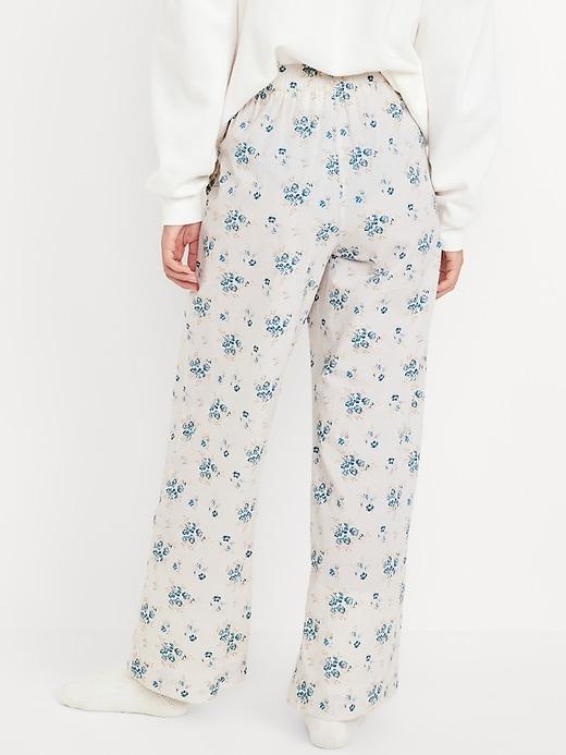 High-Waisted Poplin Pajama Pant Product Image