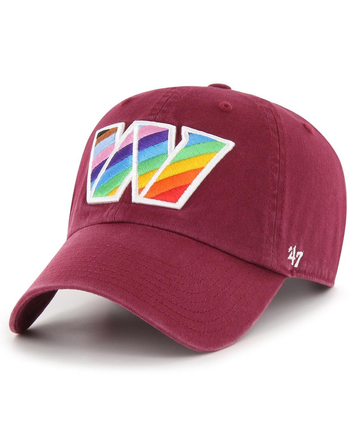 Mens 47 Burgundy Washington Commanders Pride Clean Up Adjustable Hat Product Image