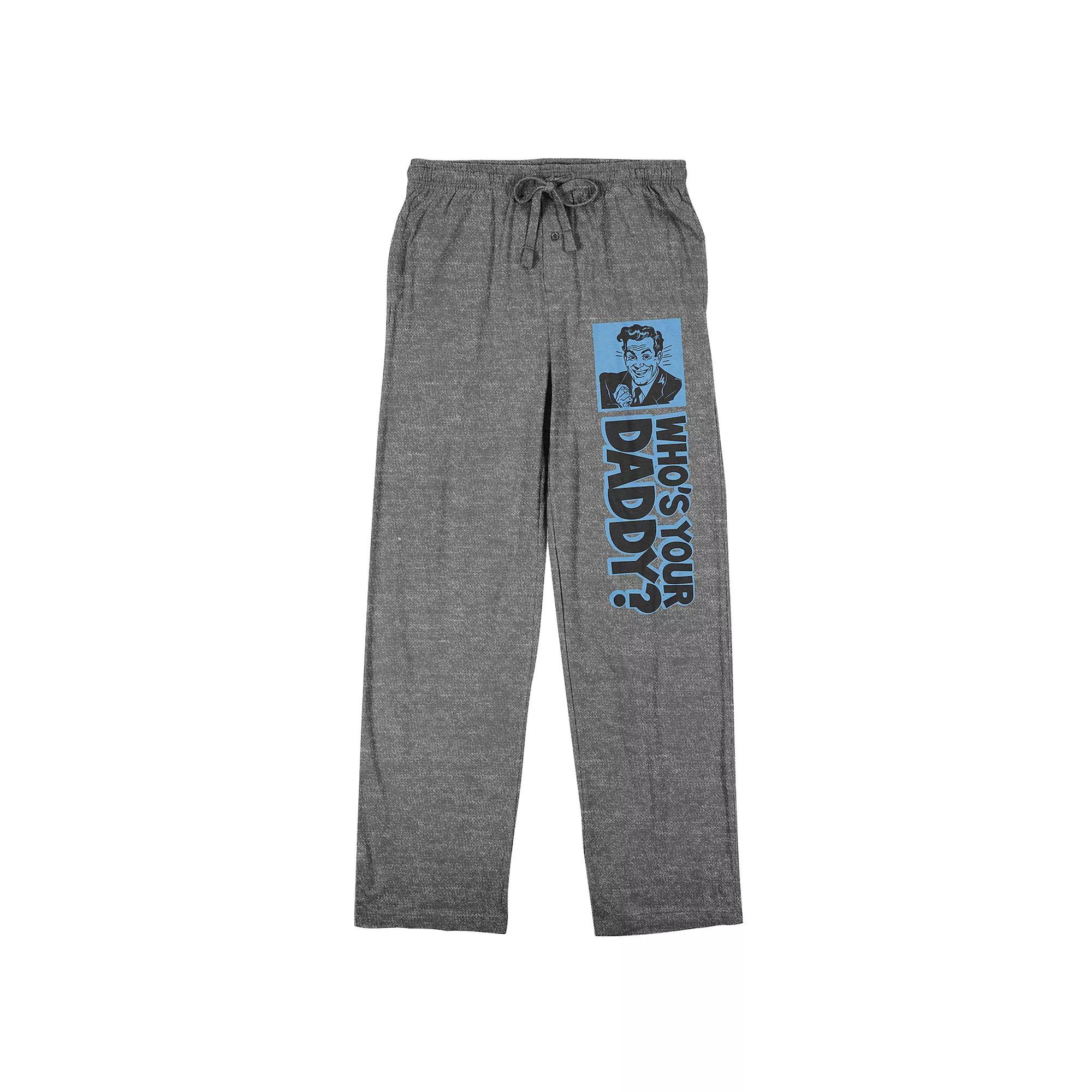 Men's Who's Your Daddy Pajama Pants, Size: Large, Gray Product Image