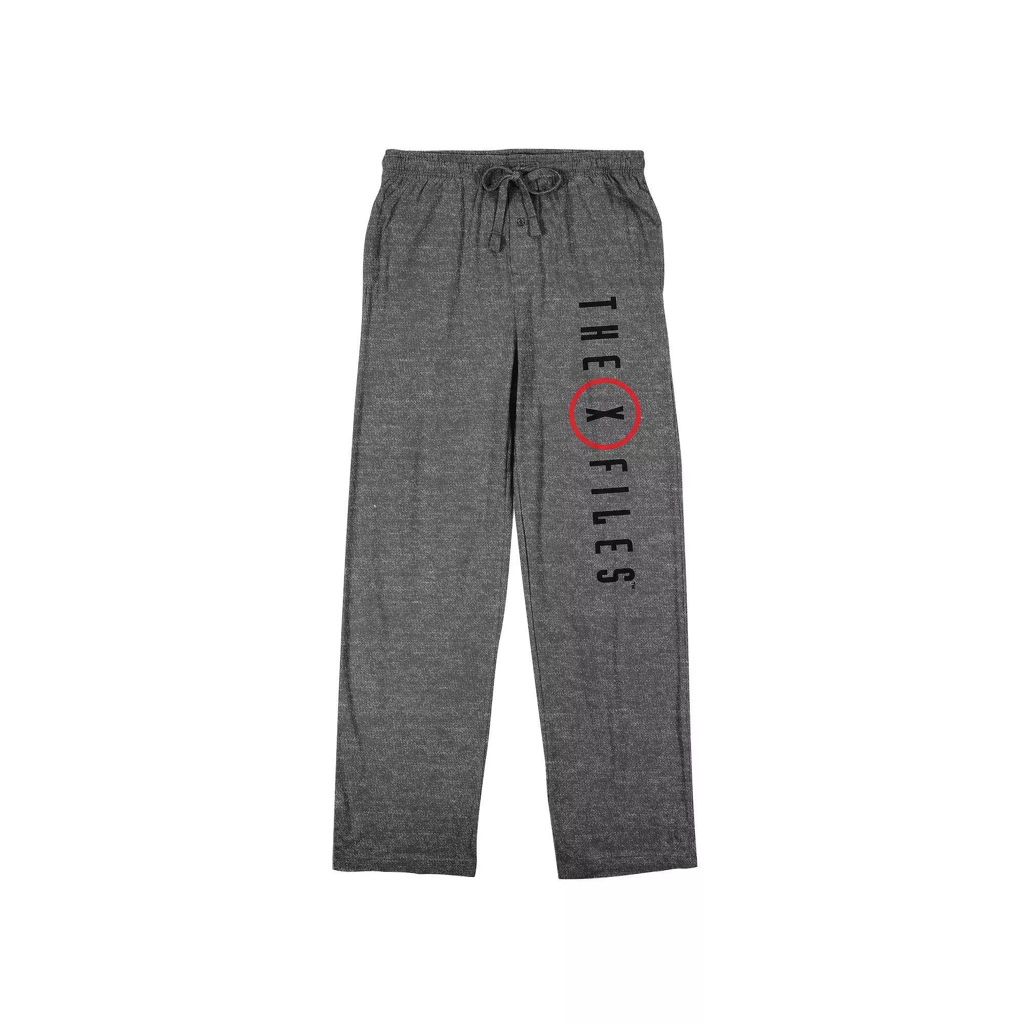 Men's The X-Files Logo Sleep Pants, Size: Large, Gray Product Image