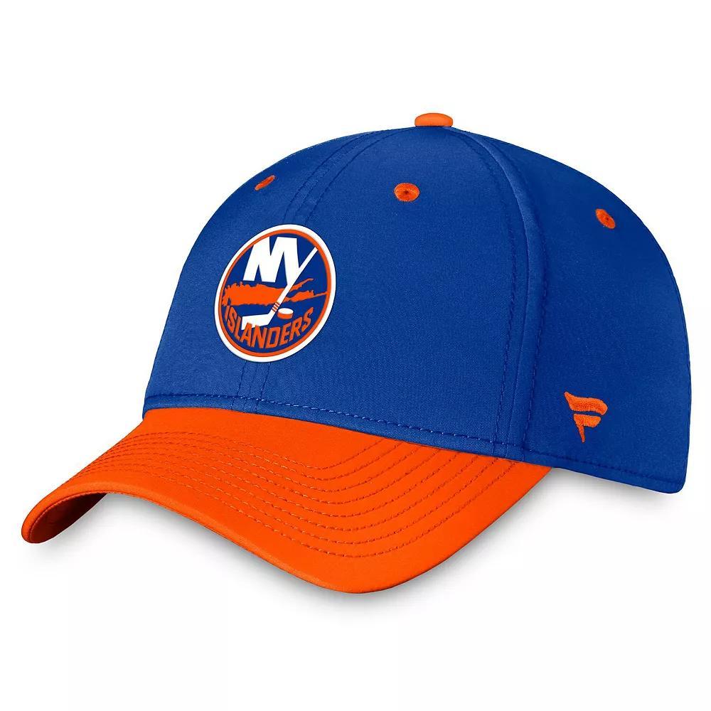Men's Fanatics Branded  Royal/Orange New York Islanders Authentic Pro Rink Two-Tone Flex Hat, Size: Small/Medium, Isl Blue Product Image