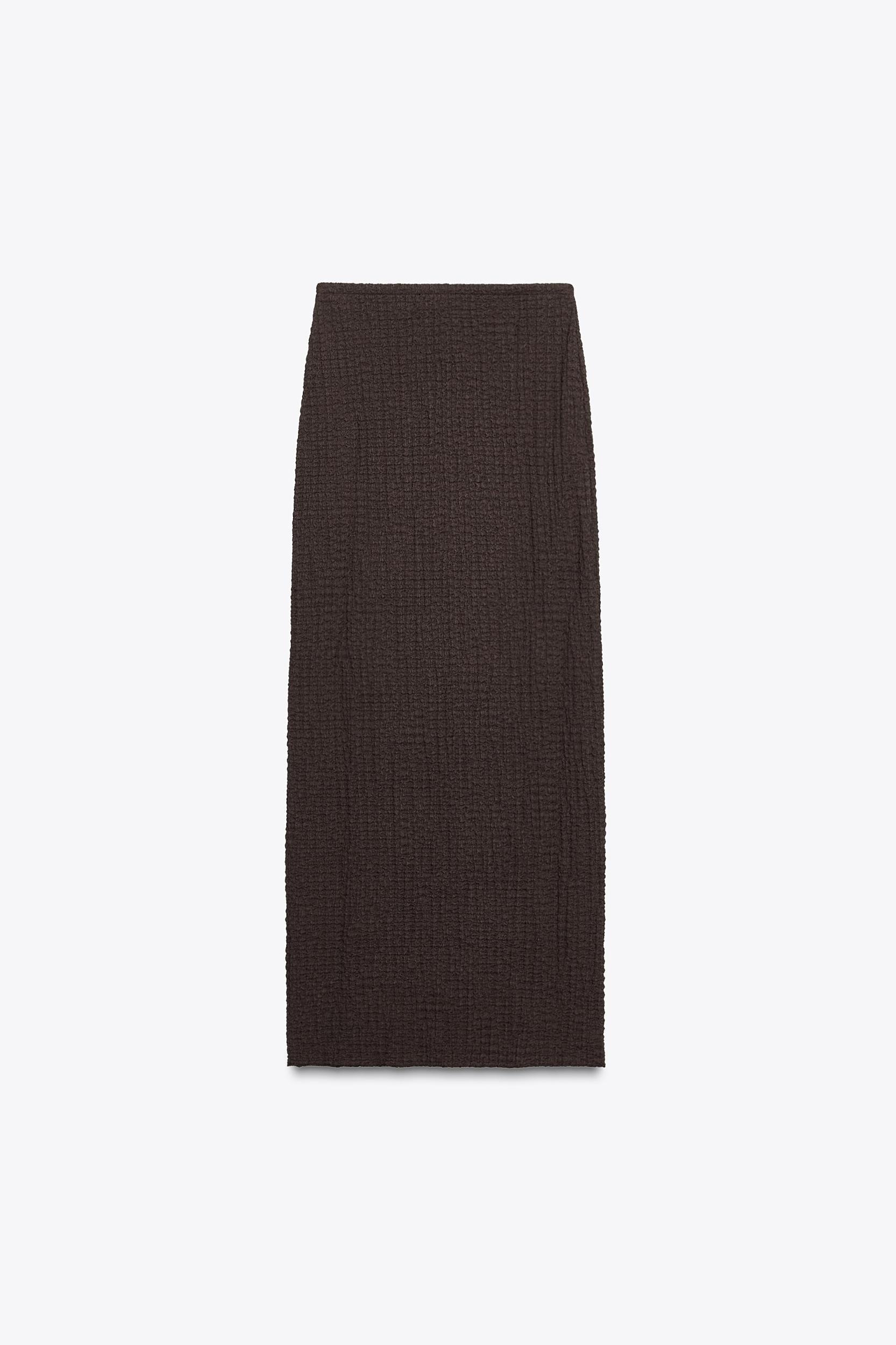 TEXTURED MIDI SKIRT Product Image