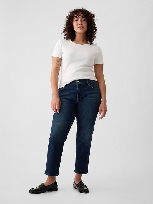 Mid Rise Girlfriend Jeans Product Image