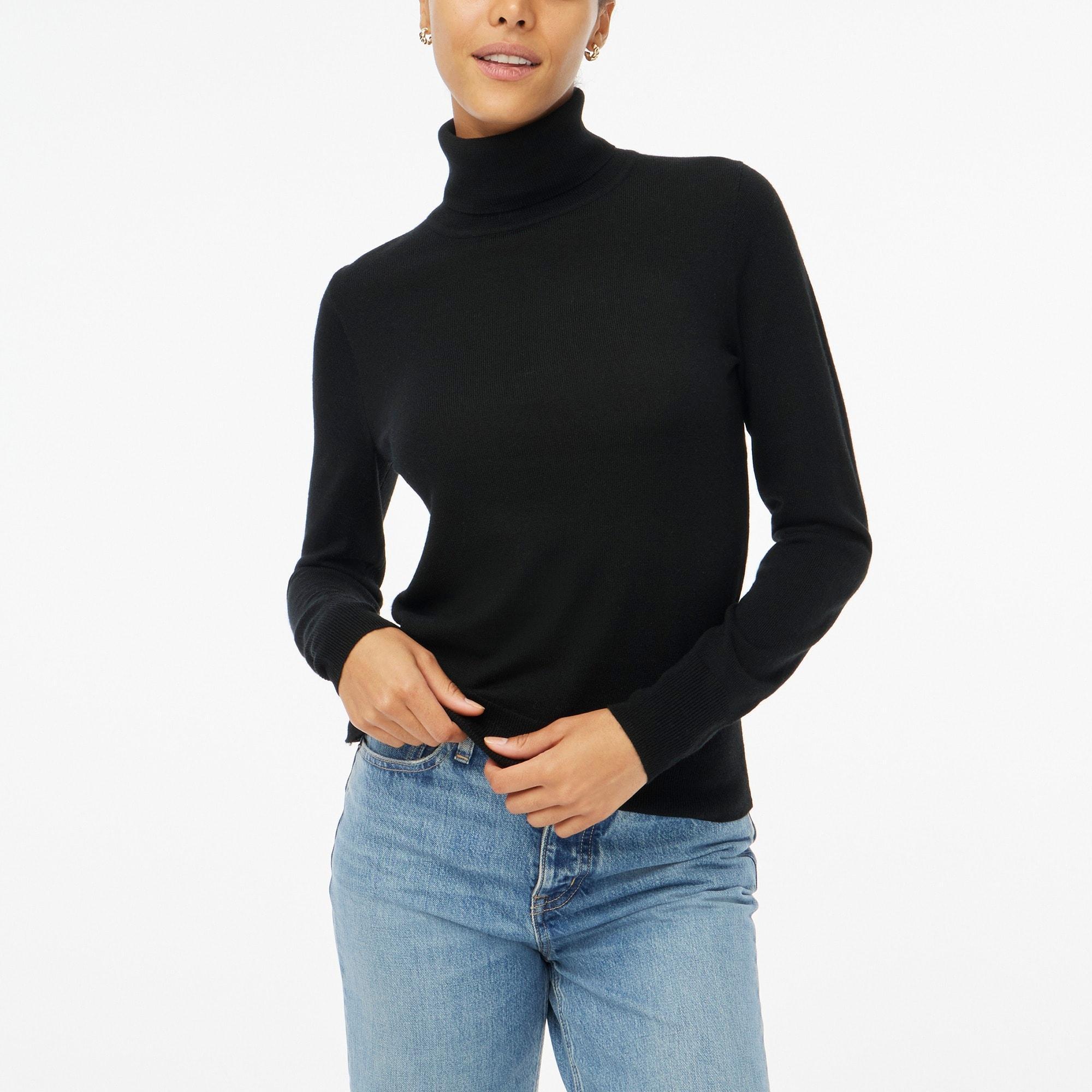 Machine-washable merino wool-blend turtleneck Product Image