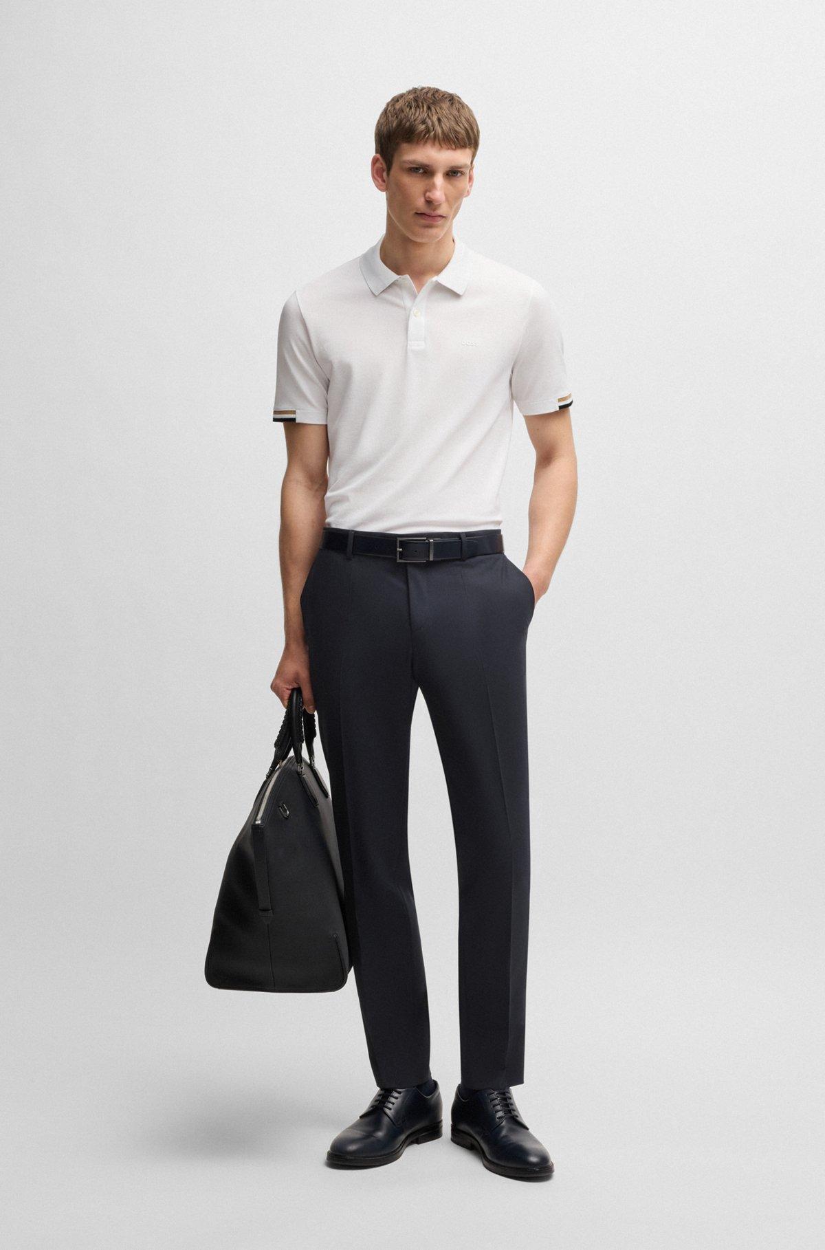 Formal trousers in washable super-flex fabric Product Image