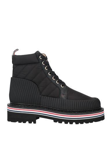 THOM BROWNE Man Ankle Boots Black Size 6 Soft Leather, Textile Fibers Product Image