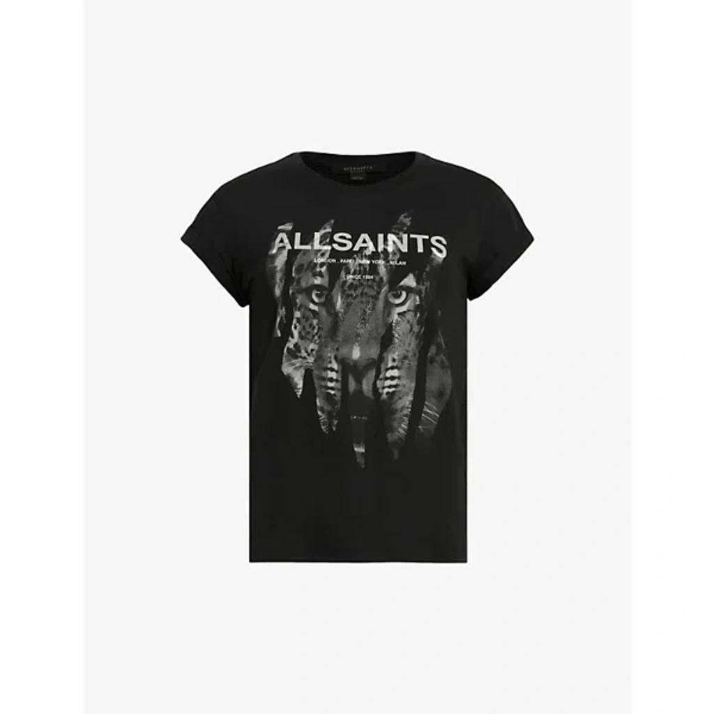 ALLSAINTS Riproar Anna Crew Neck T-shirt In Black Product Image