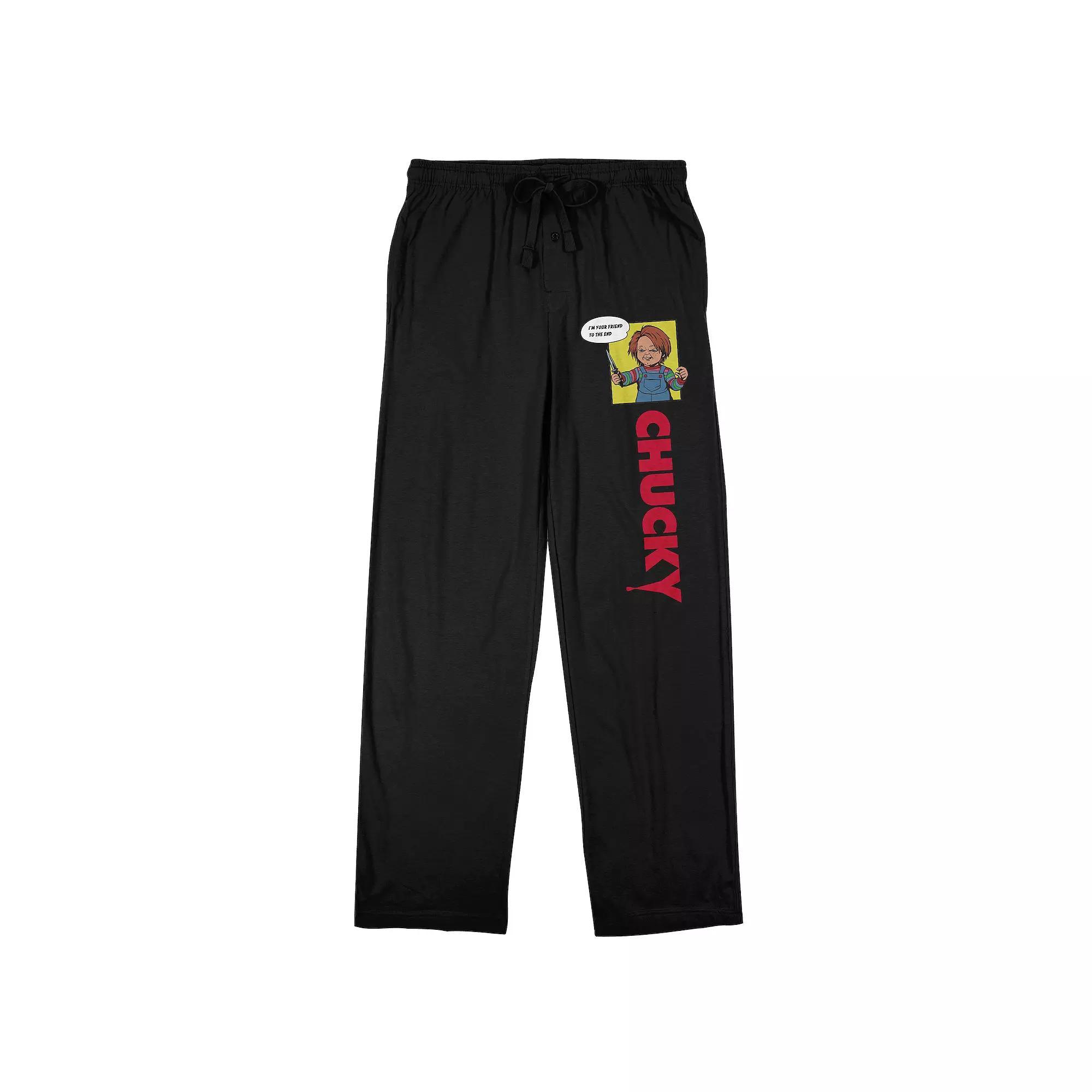 Men's Chucky Character Logo Pajama Pants,  Product Image
