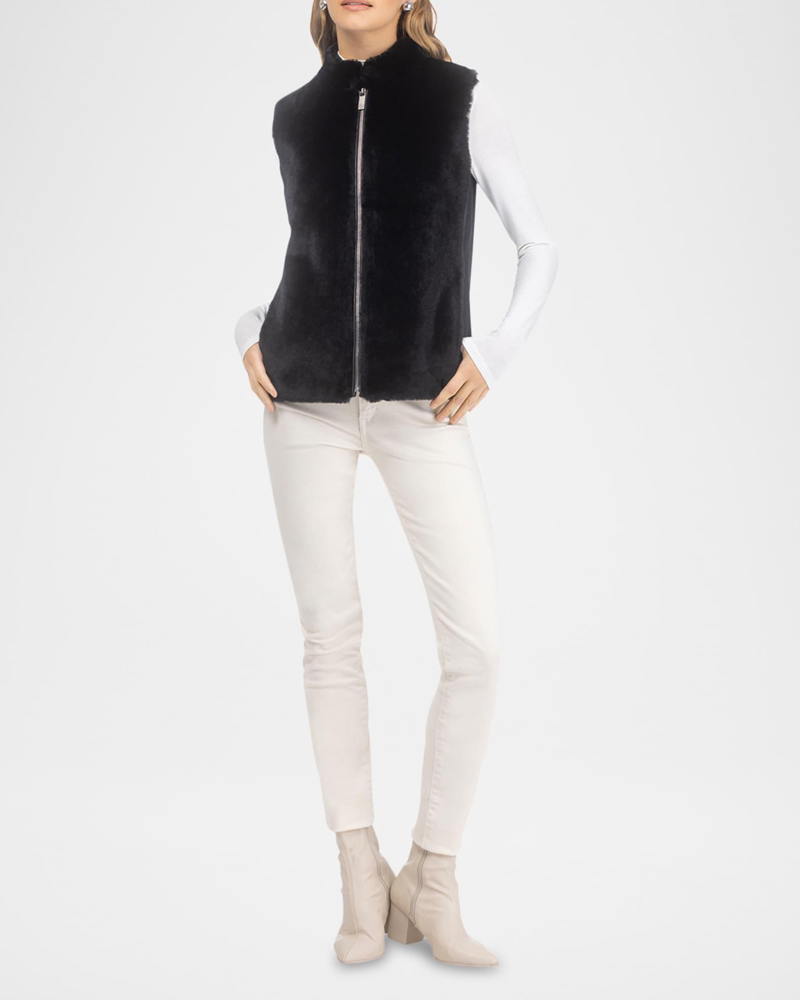 Select Lamb Shearling Zip Vest with Loro Piana Wool Back Product Image