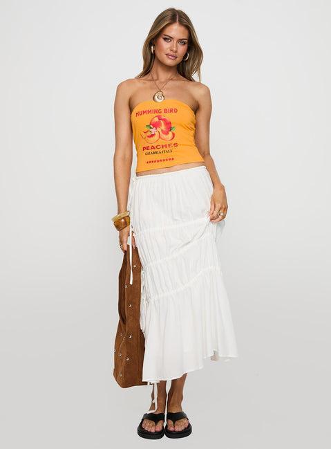 Perky Maxi Skirt White Product Image