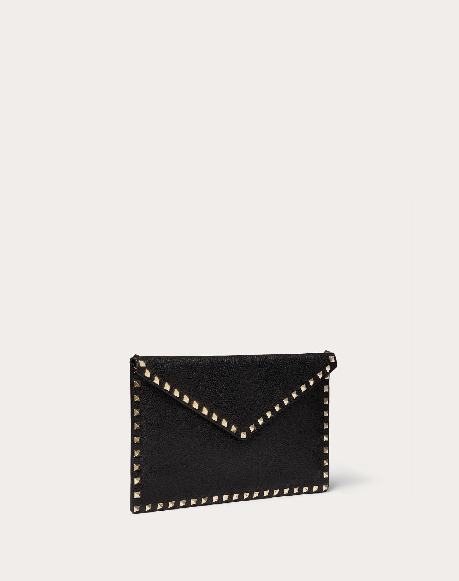 ROCKSTUD GRAINY CALFSKIN ENVELOPE POUCH Product Image