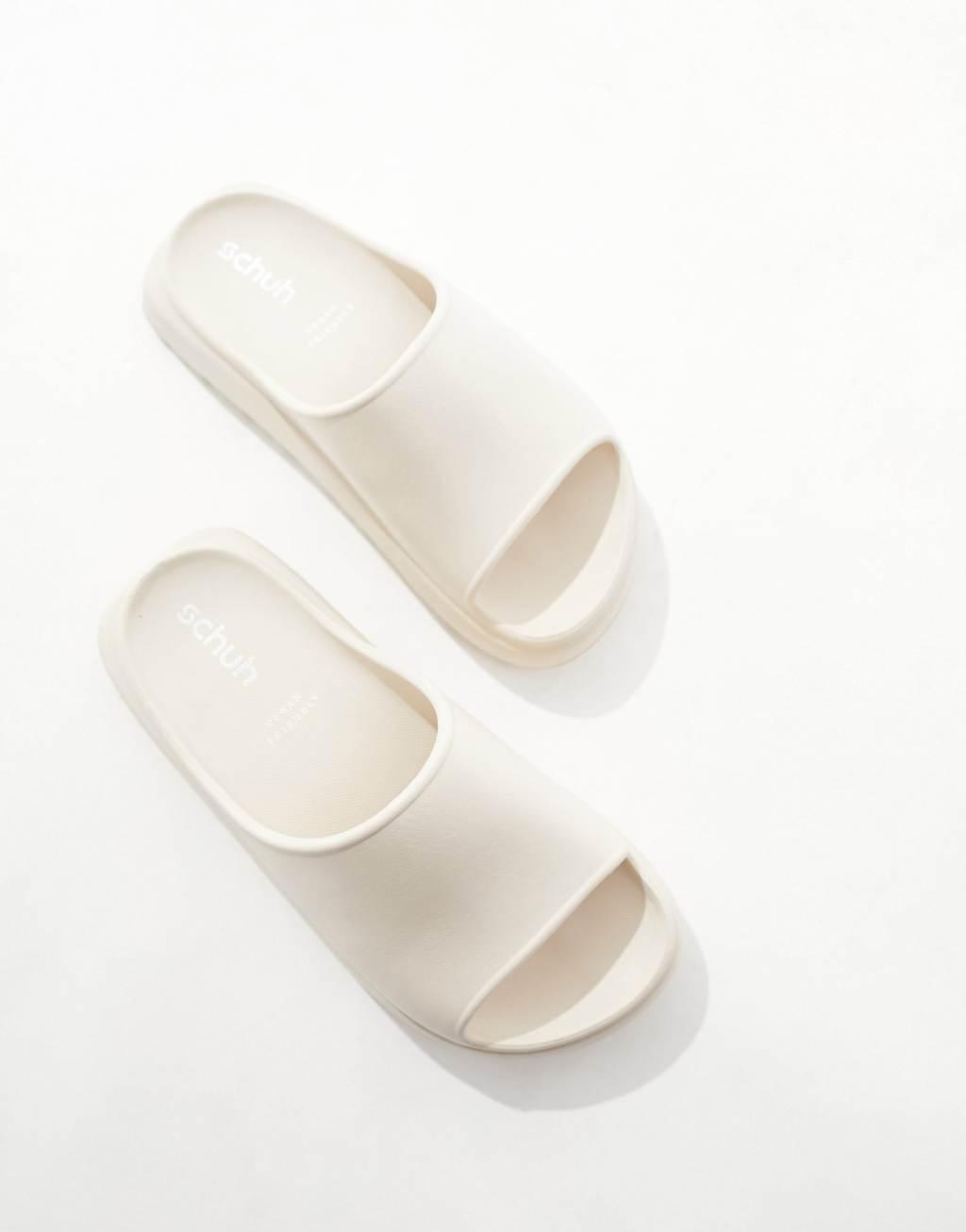 schuh Tatia slides in ecru Product Image