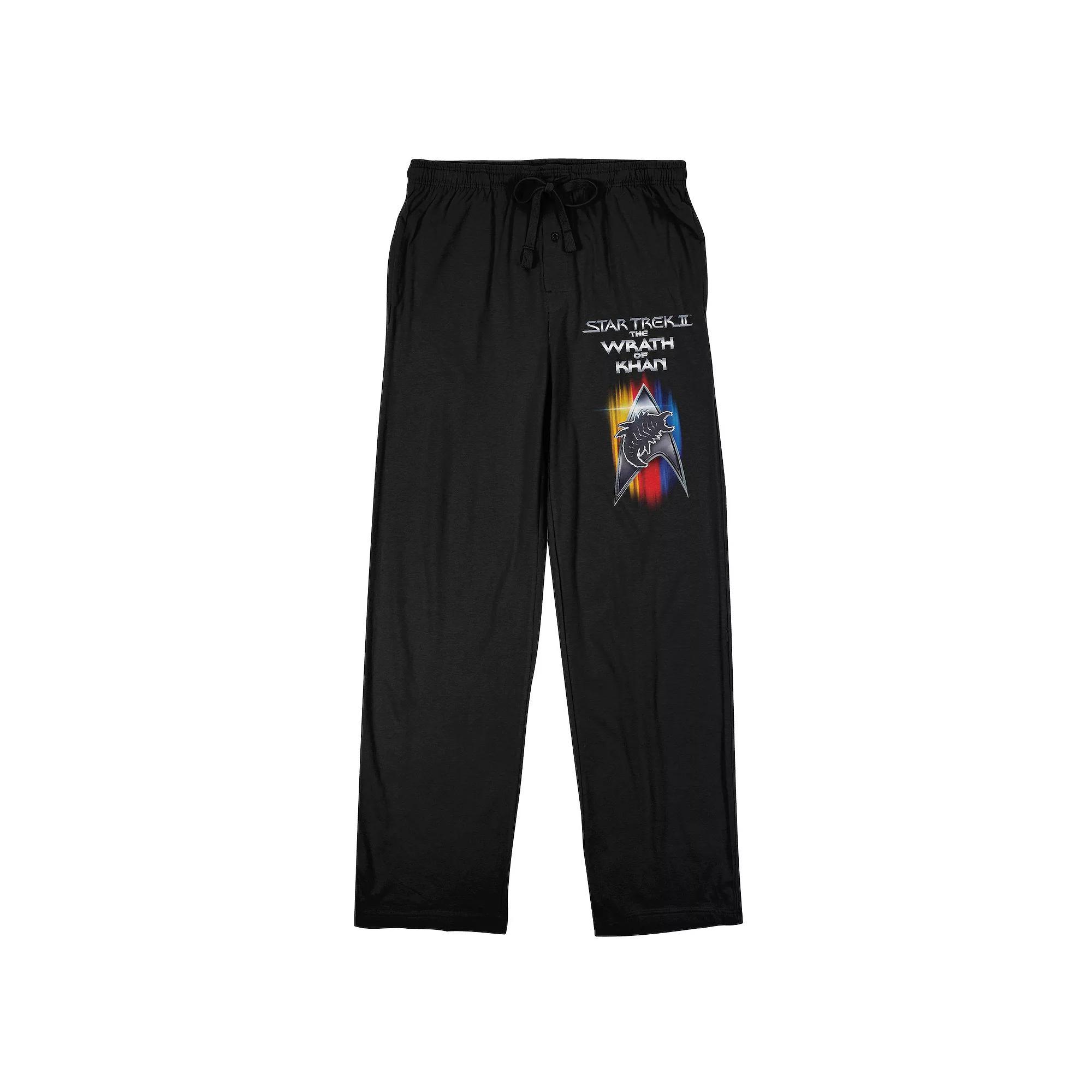 Men's Star Trek II The Wrath Pajama Pants, Size: Small, Black Product Image