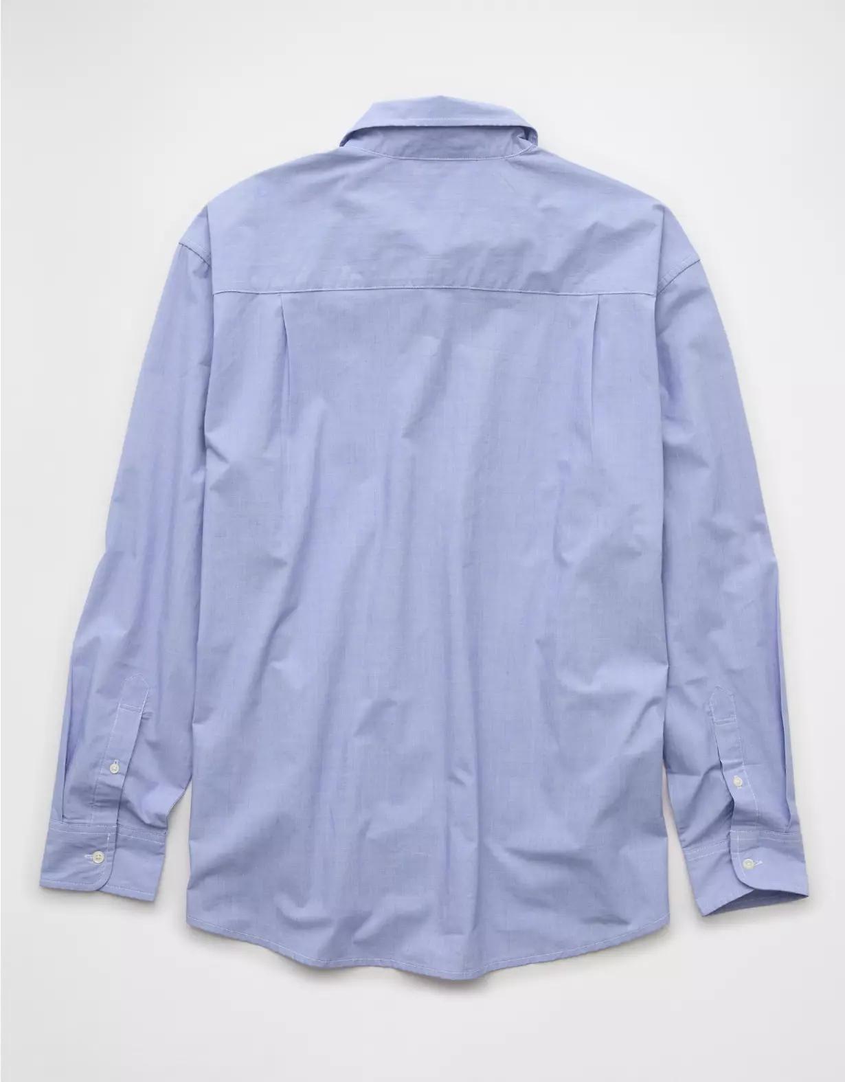 AE Everyday Relaxed Poplin Button-Up Shirt Product Image