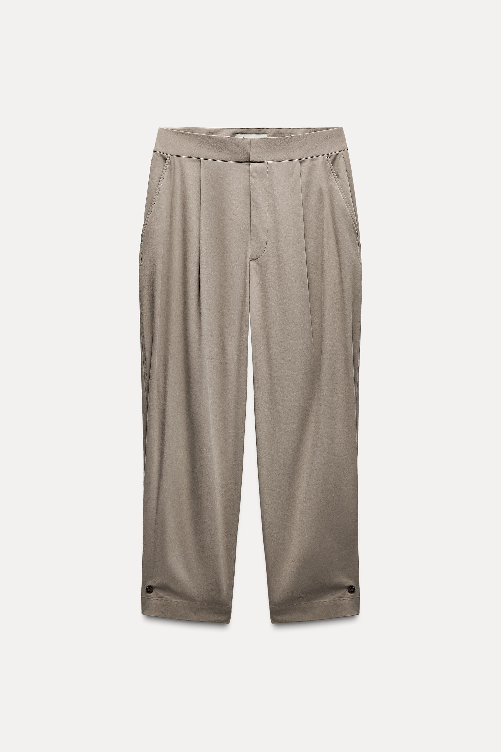 BUTTONED HEM PANTS ZW COLLECTION Product Image