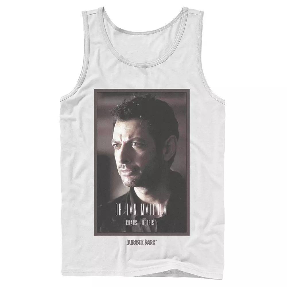 Men's Jurassic Park Dr. Ian Malcolm Chaos Theorist Graphic Tank Top,  Product Image