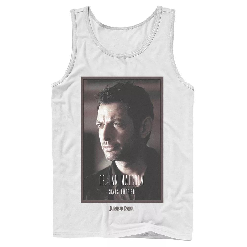 Men's Jurassic Park Dr. Ian Malcolm Chaos Theorist Graphic Tank Top,  Product Image
