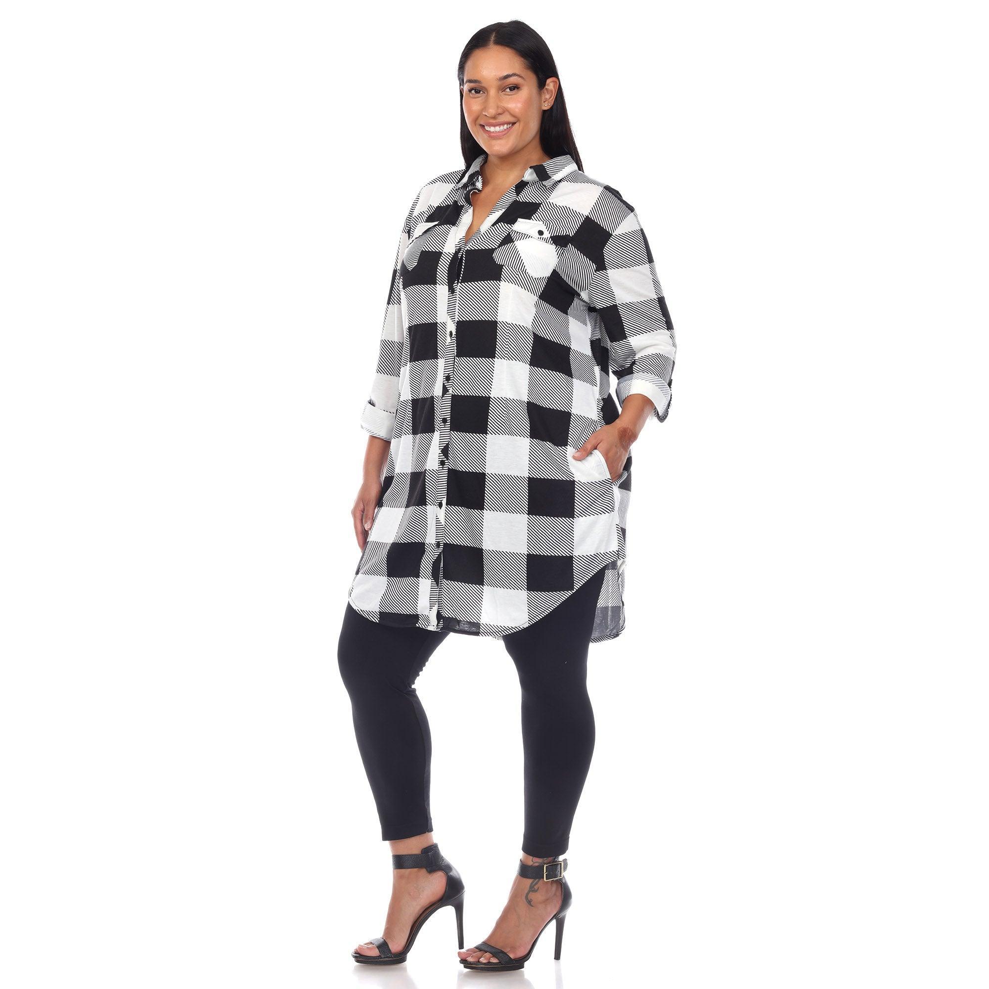 Plaid Tunic Shirt - Plus Product Image