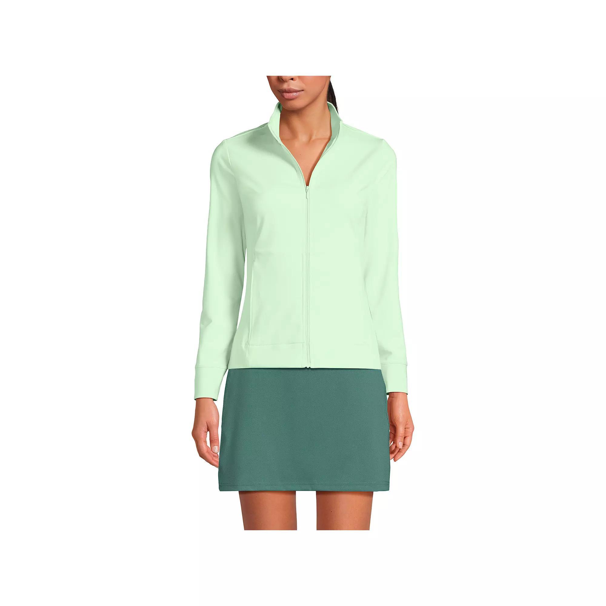 Women's Lands' End Long Sleeve High Impact Front Zip Jacket,  Product Image