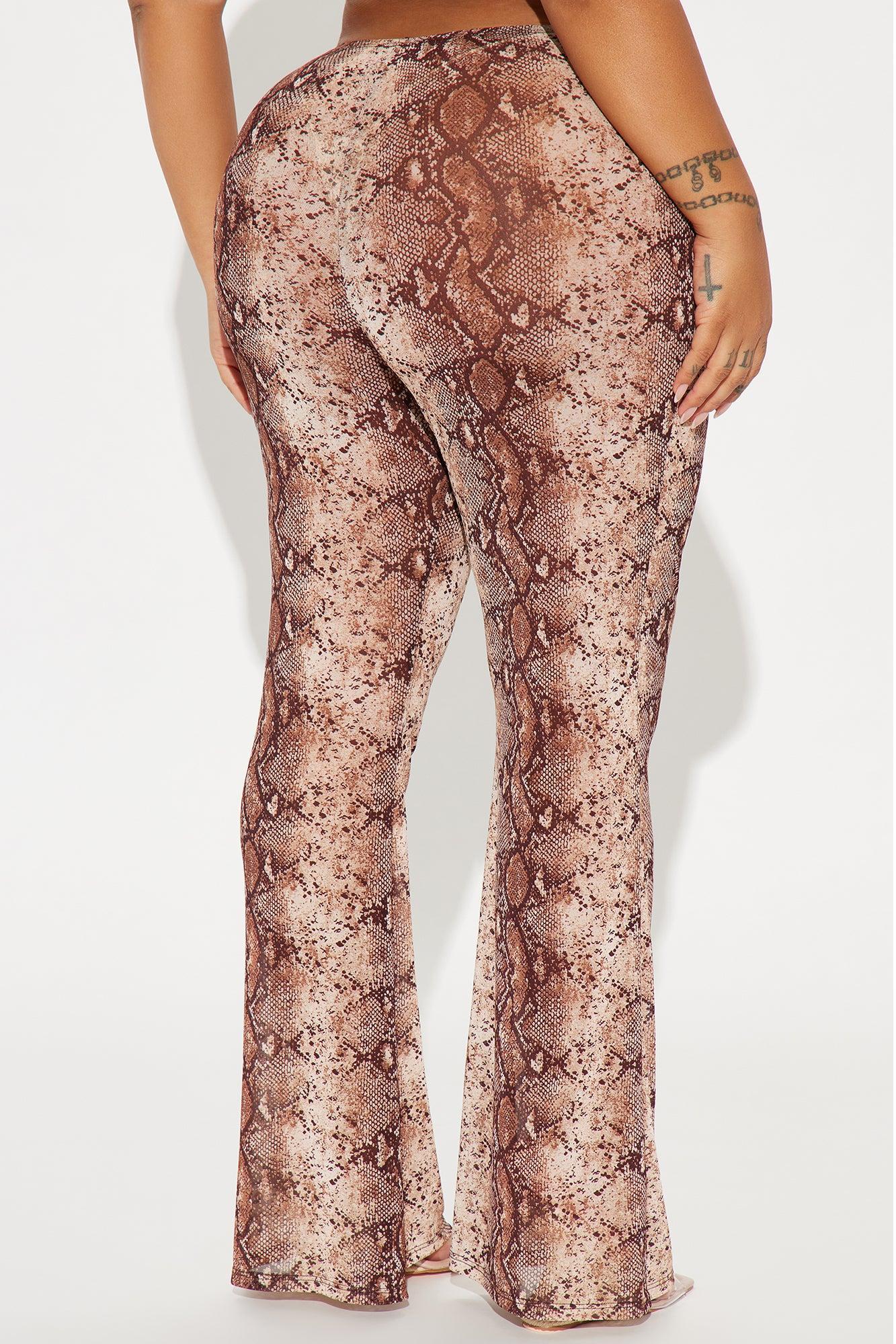 Hailey Mesh Cover Up Pants - Brown/combo Product Image