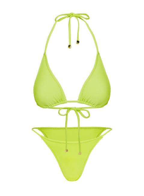 Palm Trees Triangle Bikini Top Green Product Image