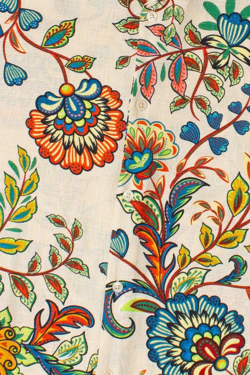 Paisley Floral Tapestry Button Up Shirt Product Image