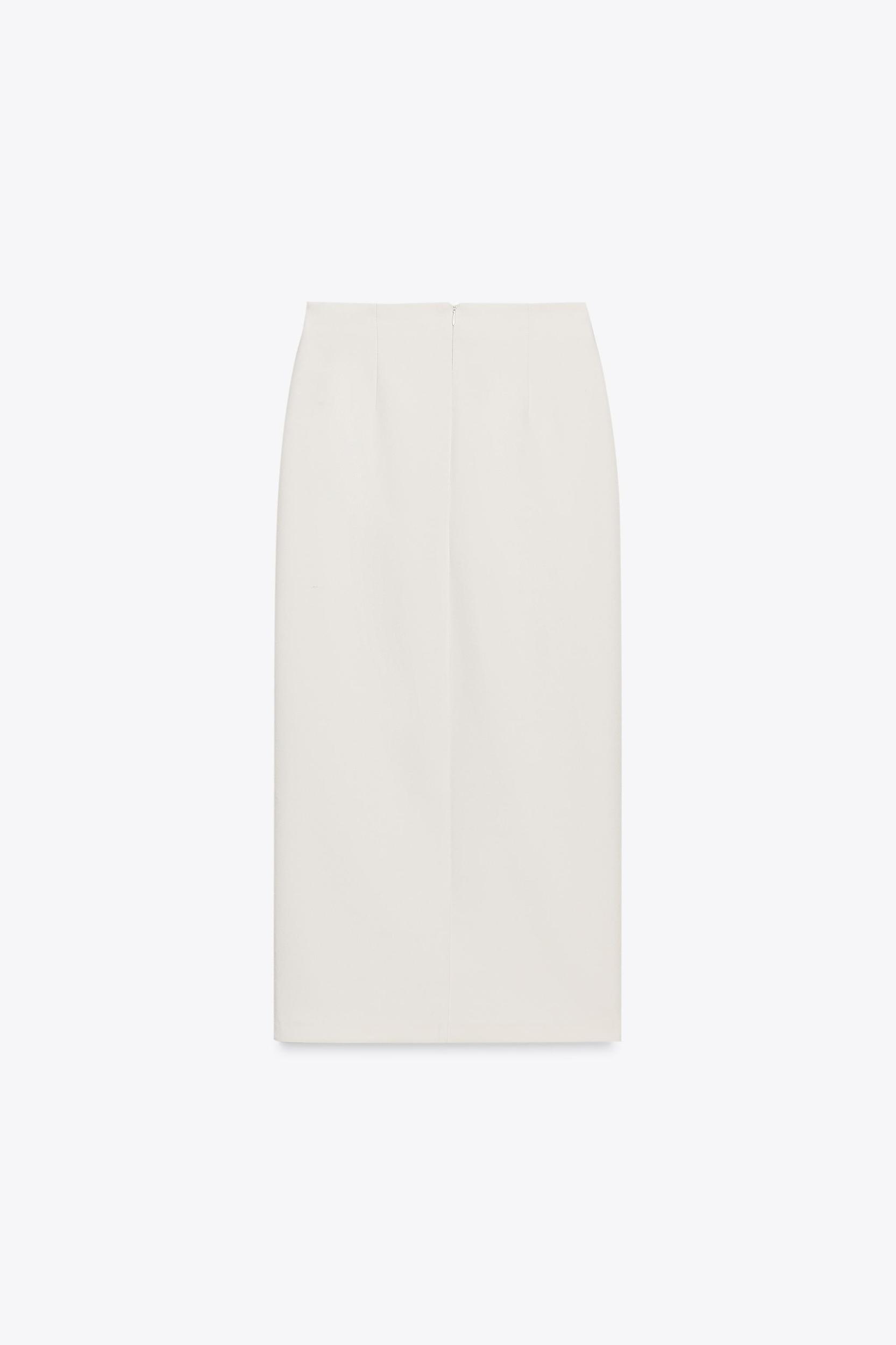 CREPE MIDI SKIRT WITH BELT Product Image