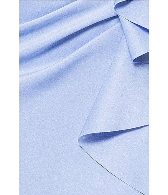 Xscape Stretch Off-the-Shoulder Short Sleeve Mermaid Ruffle Gown Product Image