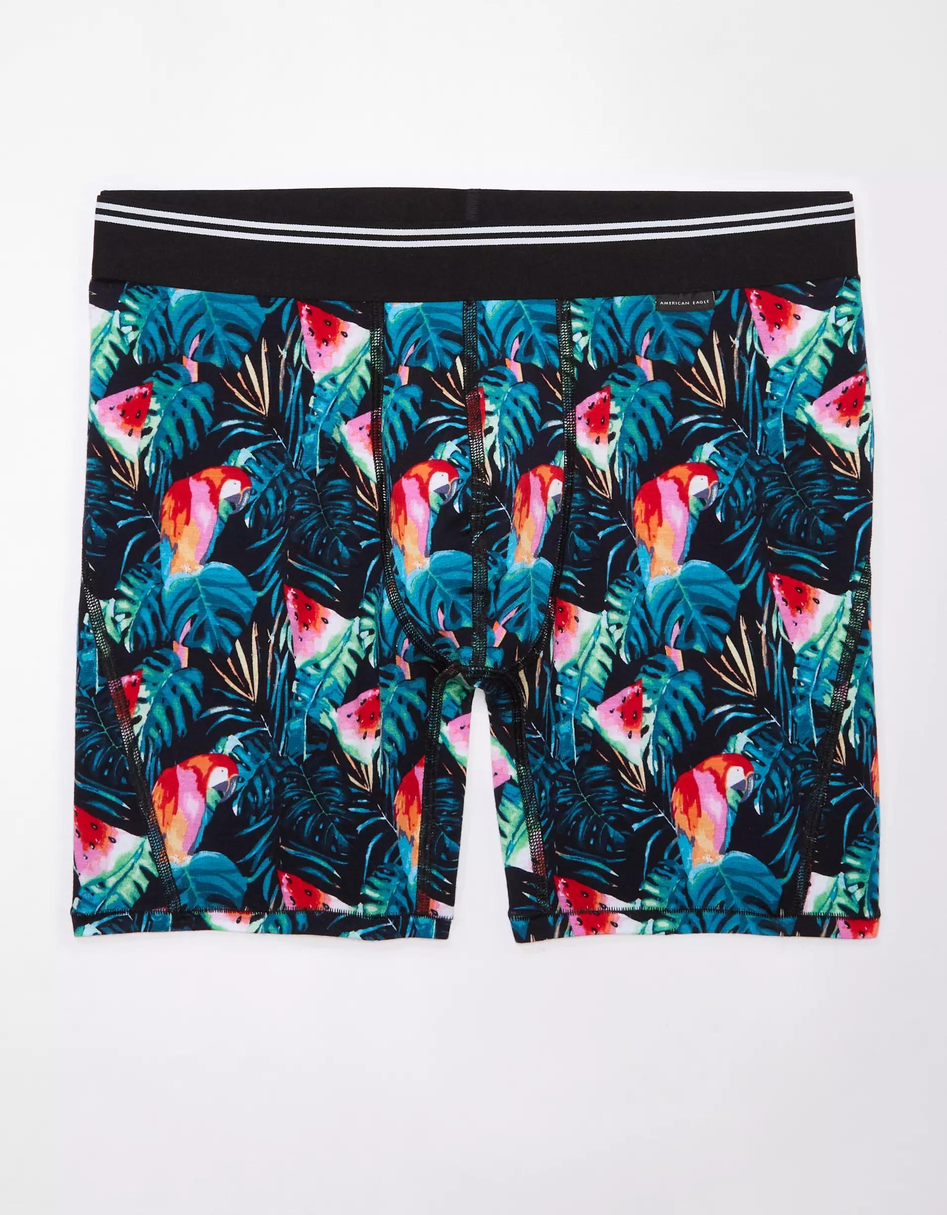 AEO Men's Watermelon Parrot 6" Ultra Soft Boxer Brief Product Image